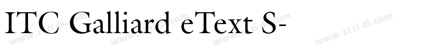ITC Galliard eText S字体转换